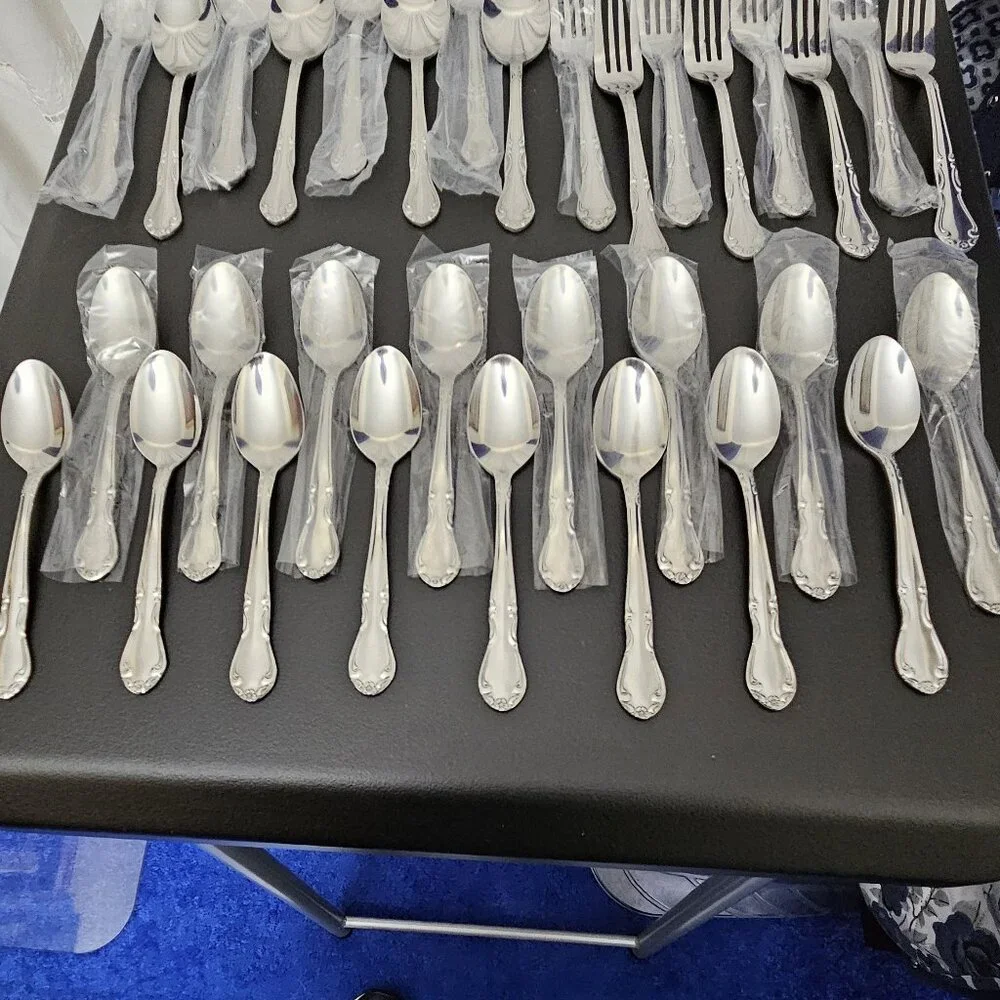 Stainless Steel Korea Flatware - 48 pcs. NWOT (Vintage 1970's)